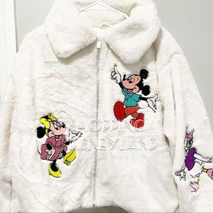 NWT Disney Mickey and Friends Fur Jacket LARGE